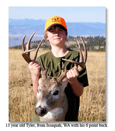 Tyler with his deer